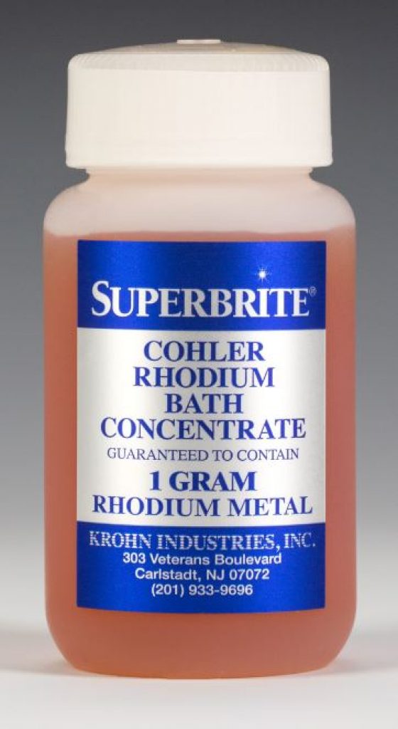 SuperBrite Rhodium Plating Solution 1/2 Gram or 1 Gram Professional  Jewelers Tool (1/2 Gram)
