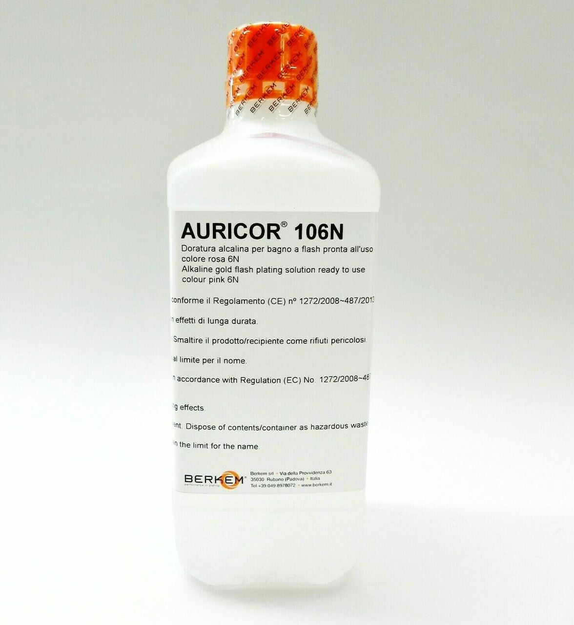 Rose Gold Plating Solution AURICOR 106N Pink Electroplating