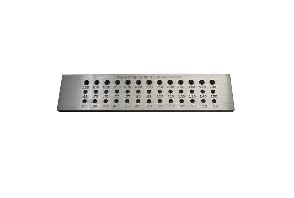 Tungsten Carbide Draw Plates, 39 Holes, .26Mm - 2.8Mm