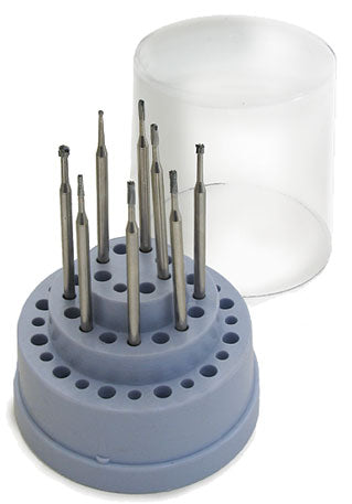 Miniature Carbide Burs Kit, 8-Pc, Assorted Shapes, 2.35mm (3/32") shank
