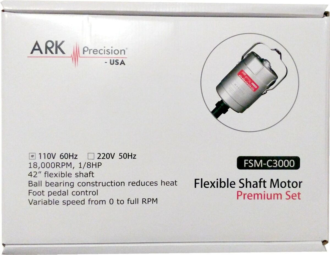 PREMIUM Flex Shaft Motor Kit ARK Precision USA GoldeneagleJewelrytools