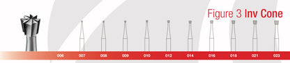 Eagle Figure 3 Inv Cone Burs